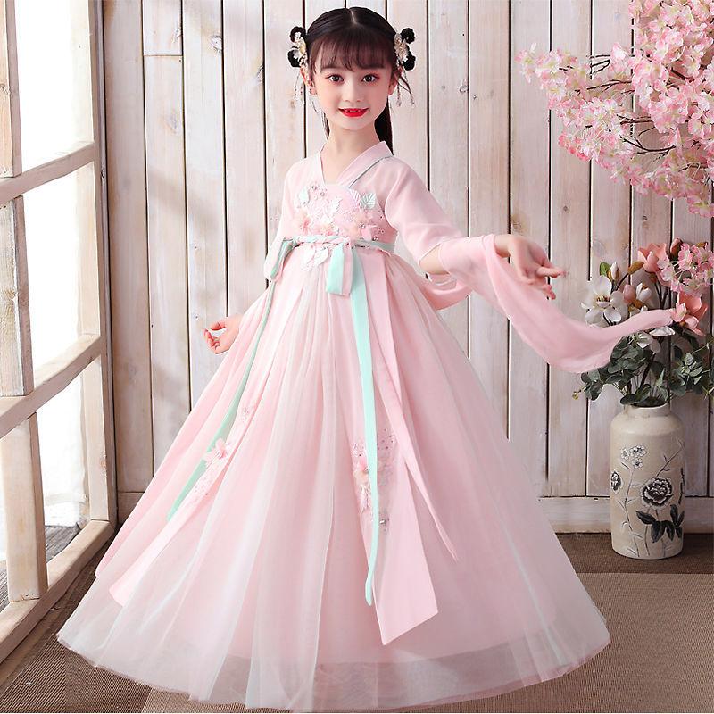 CHENGRUI Cô gái Hán phục nữ nhi cổ trang váy nàng tiên váy váy công chúa váy Trung Quốc phong cách siêu tiên mùa hè váy mùa hè