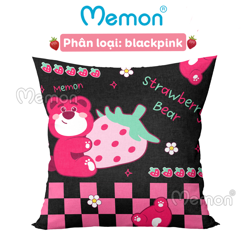 Gối Tựa Lưng Gấu Lotso Hugging Bear 40cm x 40cm Cao Cấp Memon