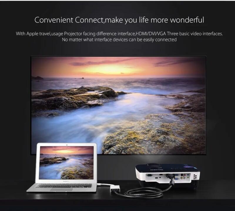 Ugreen UG20417MD114TK Màu Trắng Bộ chuyển đổi Mini displayport sang HDMI + VGA + DVI nhựa ABS - HÀNG CHÍNH HÃNG