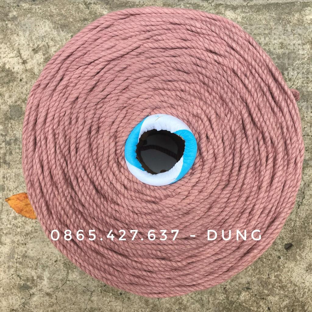 1kg dây thừng macrame màu nâu 3mm, 5mm decor trang trí - Macrame &amp; Dreamcatcher