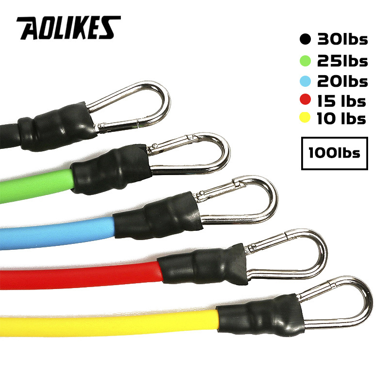 Bộ 5 dây kháng lực đàn hồi tập đa năng tại nhà AOLIKES A-3909 Tension Rope