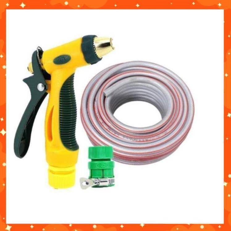 Bộ dây vòi xịt nước rửa xe,tưới cây tăng áp 3 lần 15M 206317