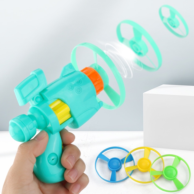 Đồ Chơi Trẻ Em Bắn Vòng Cho Bé 12cm Kèm 4 Vòng Quay