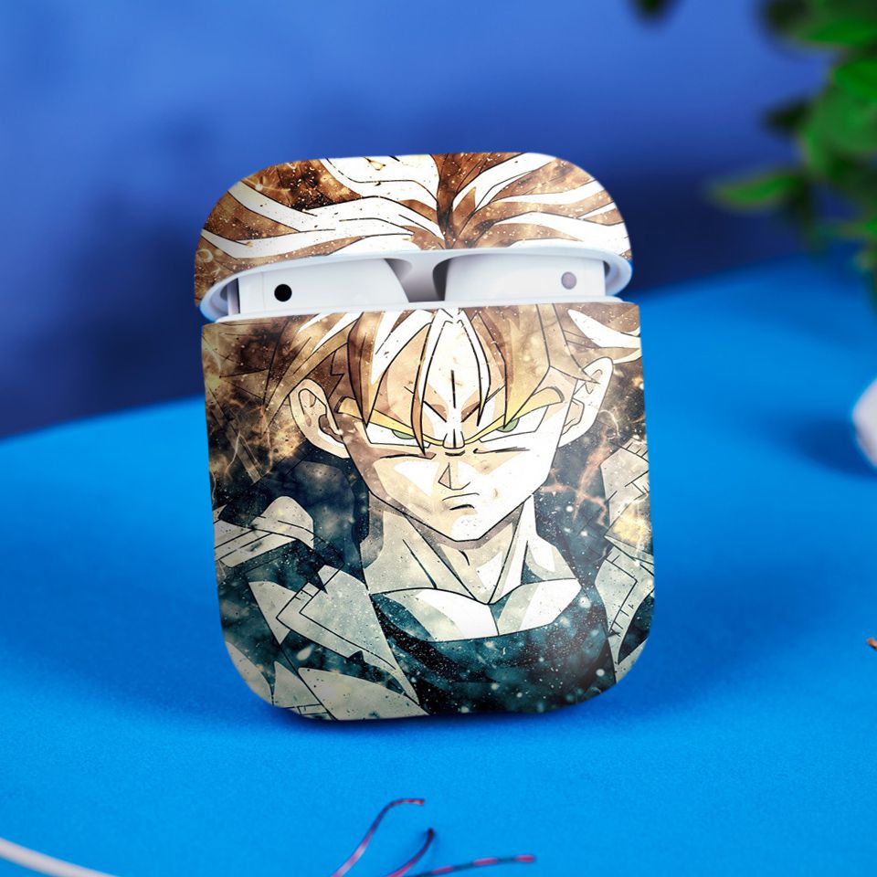 Miếng dán skin chống bẩn cho tai nghe AirPods in hình Dragon Ball - Trunks 3 - 7vnr90 (bản không dây 1 và 2