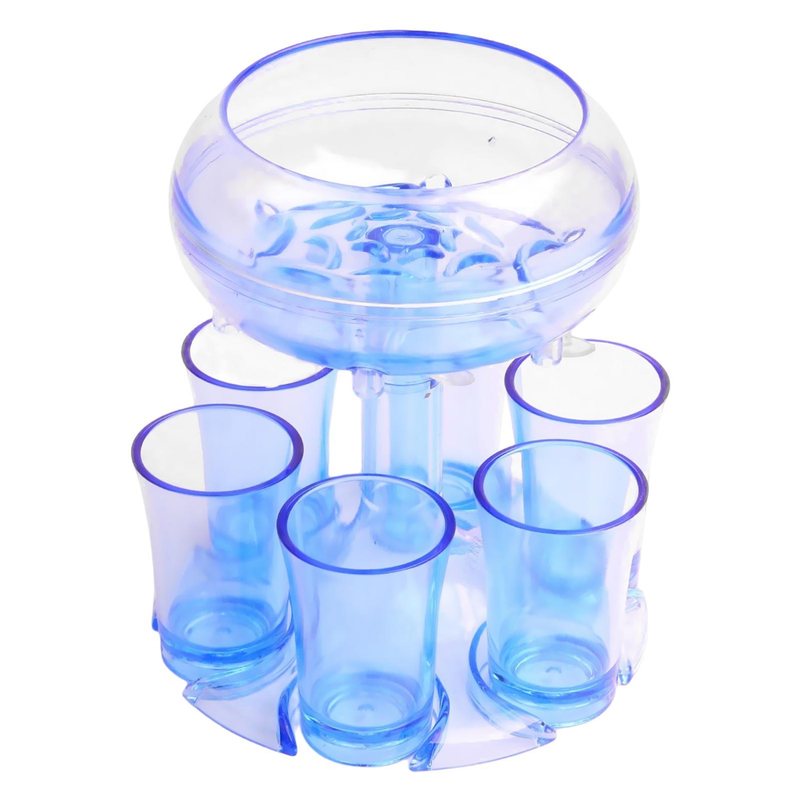 6 Shot Glass Dispenser and Holder for Beverage, Cocktail, Wine and Juice,
