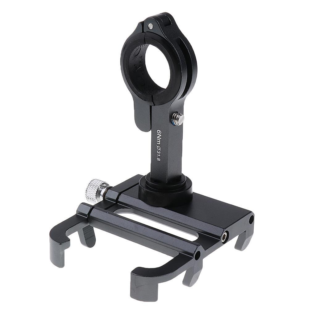 360 Rotation Mobile Phone Holder Adjustable Mount For Bike Handlebars Black