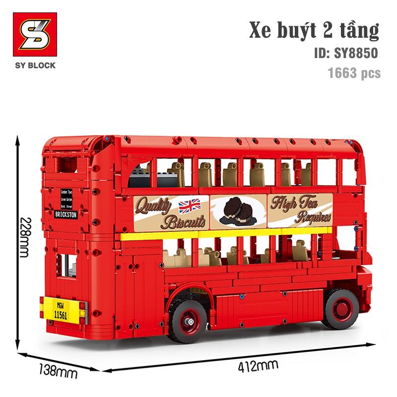 Đồ chơi lắp ráp xếp hình Xe buýt hai tầng – SY BLOCK 8850