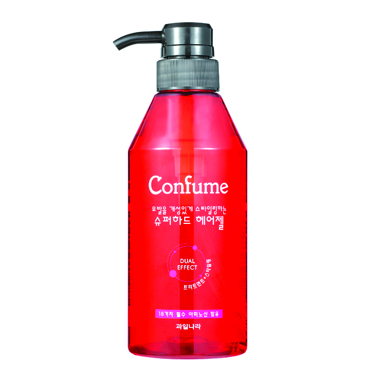 Gel đặc siêu cứng, khô nhanh giữ lọn xoăn Confume Super Hair Hàn Quốc 400ml + Móc khóa