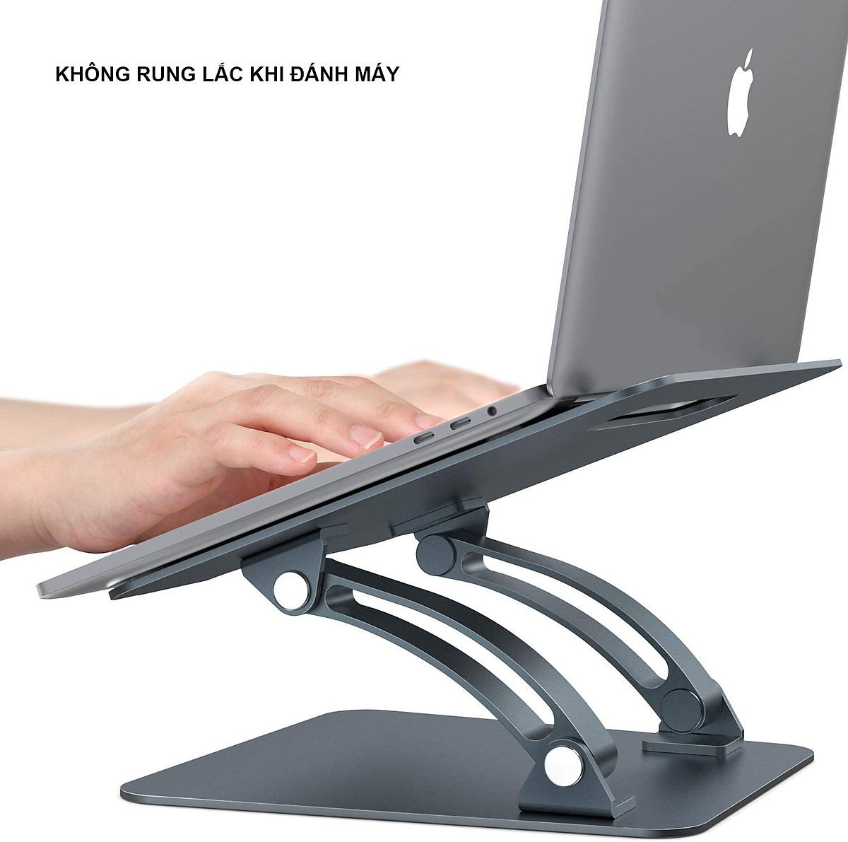 Giá Đỡ Cho Máy Tính, Laptop, iPad, Macbook Hợp Kim Nhôm Cao Cấp. Hỗ Trợ Tản Nhiệt Chống Mỏi Cổ, Vai, Gáy. Hàng Chính Hãng DEVO