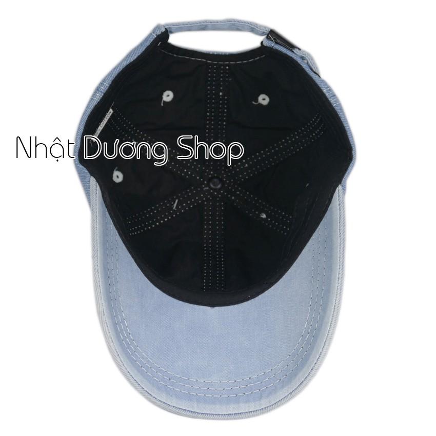 Nón kết jeans thời trang không thêu - Jean rách 2 bên