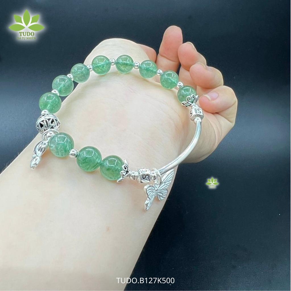 Vòng Tay Nữ Đẹp - Vòng Phong Thủy Mệnh Mộc Hỏa TUDO B127K500 VCBTADX Charm Bạc Hồ Điệp, Hồ Ly - Tình Duyên