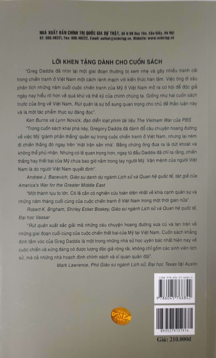 Rút Quân Nhìn Lại Những Năm Cuối Cùng Của Mỹ Tại Việt Nam (Sách tham khảo)