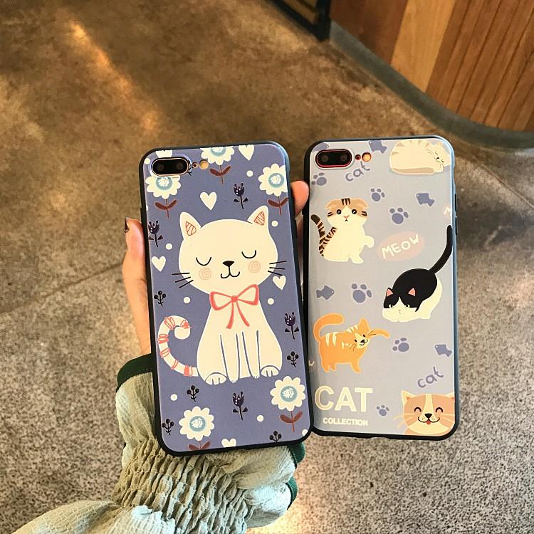 Ốp lưng 3 chú mèo dễ thương dành cho Iphone 6-6s-6 plus-6s plus-7-7 plus-8-8 plus
