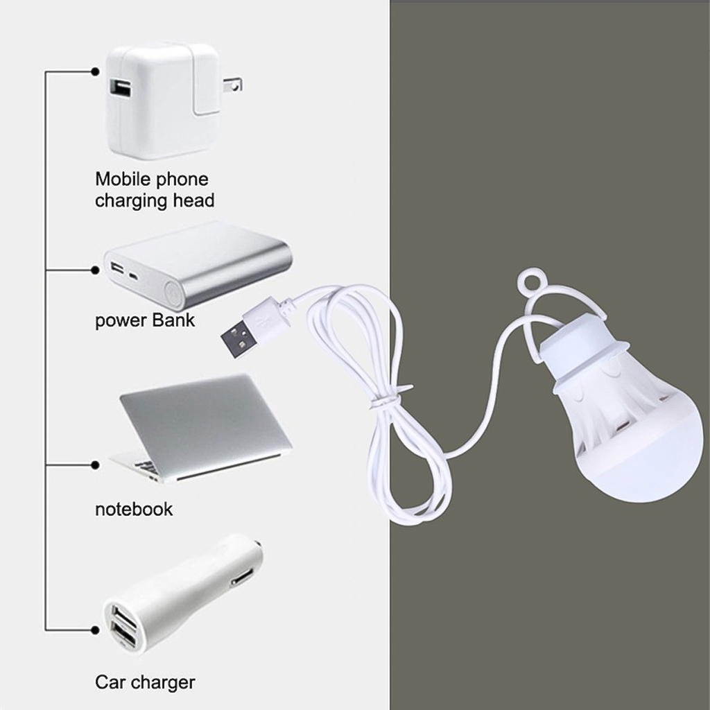 Bóng Đèn Led USB siêu sáng tiện dụng 5W - Ánh sáng trắng