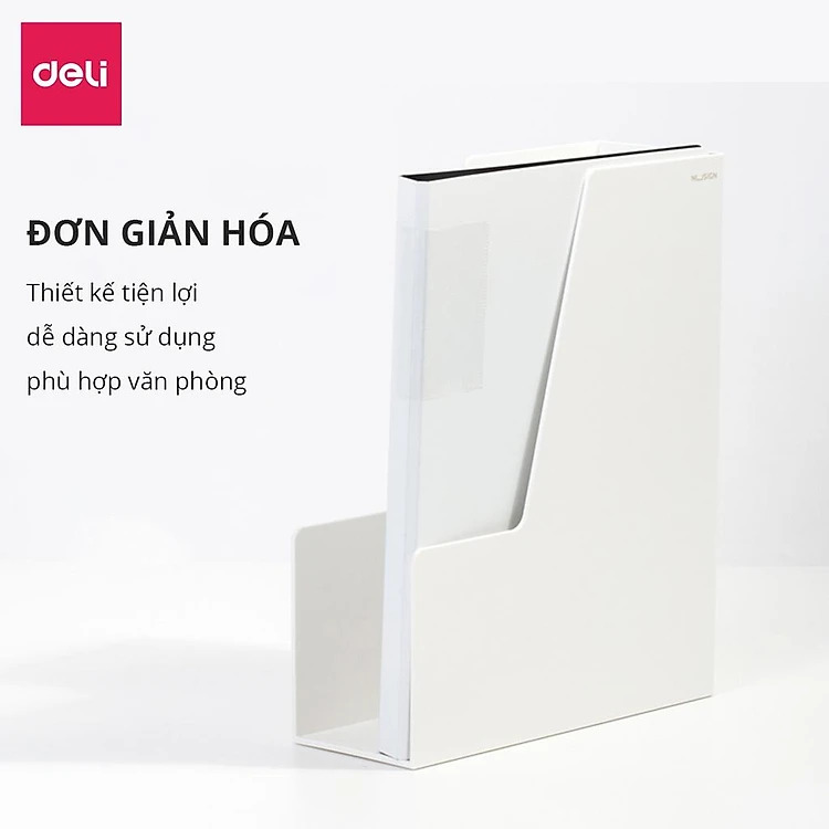 Giá Đựng Tài Liệu Cao Cấp 1 Ngăn Deli - Chất Liệu Nhựa Abs Cao Cấp - Dụng Cụ Sắp Xếp Giấy Tờ Cho Bàn Làm Việc Văn Phòng