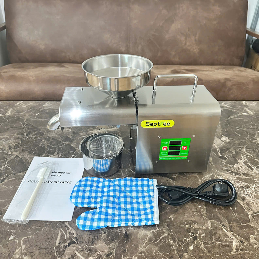 Máy ép dầu ăn thực vật dùng trong gia đình thương hiệu Septree X3 - Công suất 800W - Hàng chính hãng (BH 12 THÁNG)