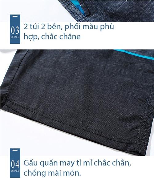 Quần shorts đi biển nam vải dù, phong cách