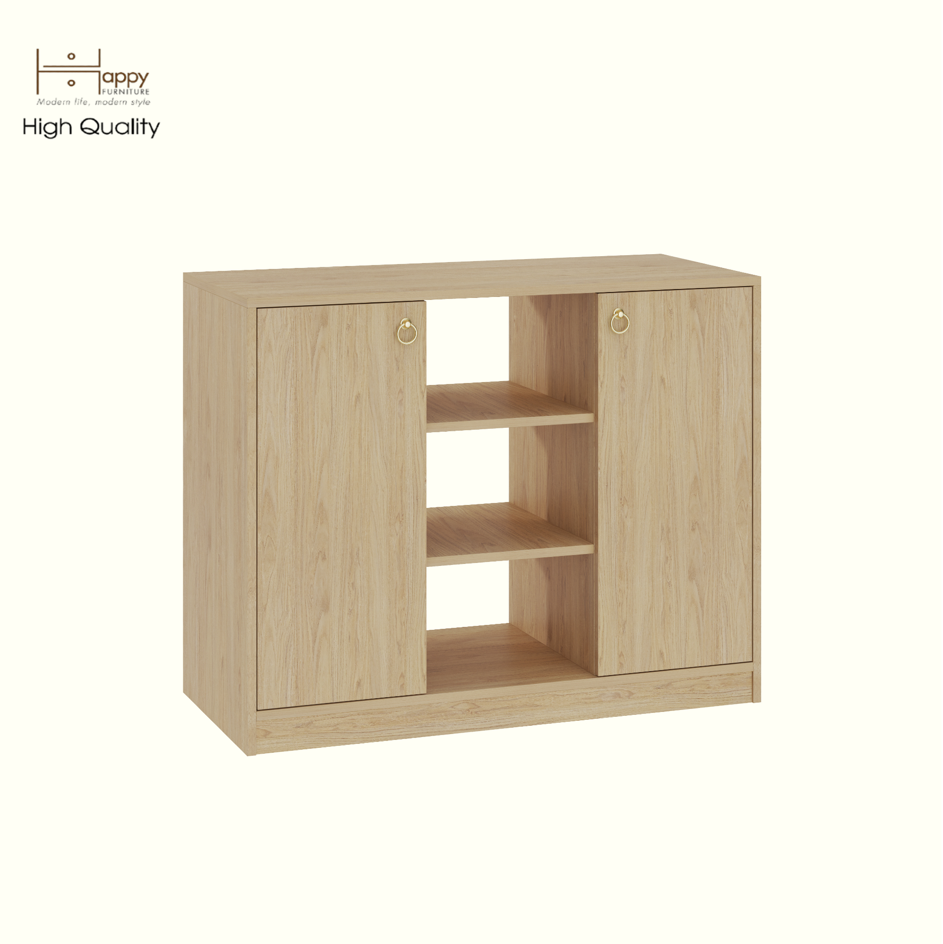 HAPPY FURNITURE , Tủ lưu trữ 2 cửa mở - MERI , TCM_255 , 100cm x 45cm x 80cm DxRxC