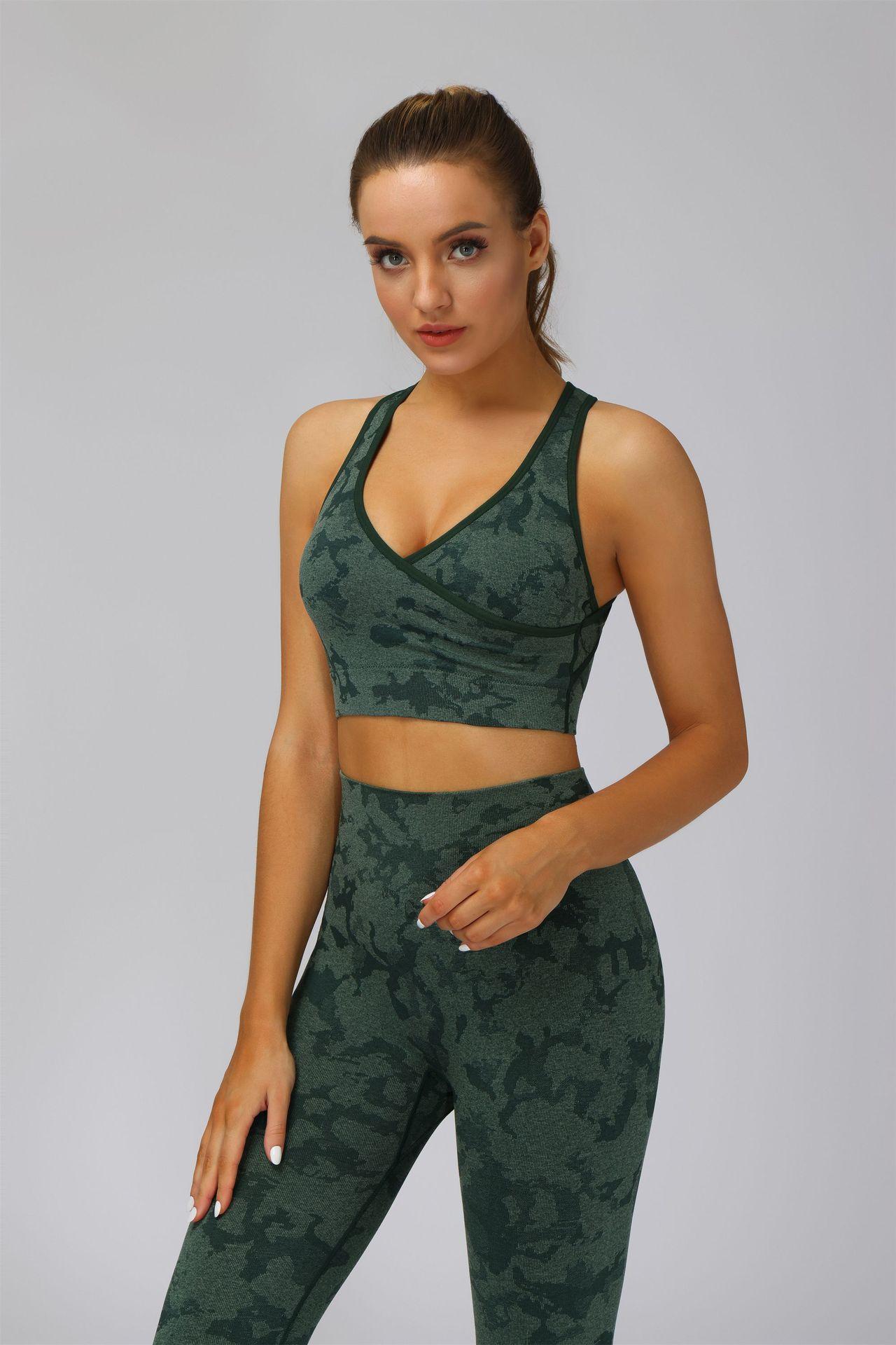 2021 Phụ Nữ Thích Nghi Với Cam Phối Động Vật Thể Thao Áo Ngực Cho Tập Yoga Thể Dục Chạy Miếng Lót Crop Top Thể Thao Xe Tăng Áo Thể Thao Đẩy Lên áo Ngực Bra Nữ