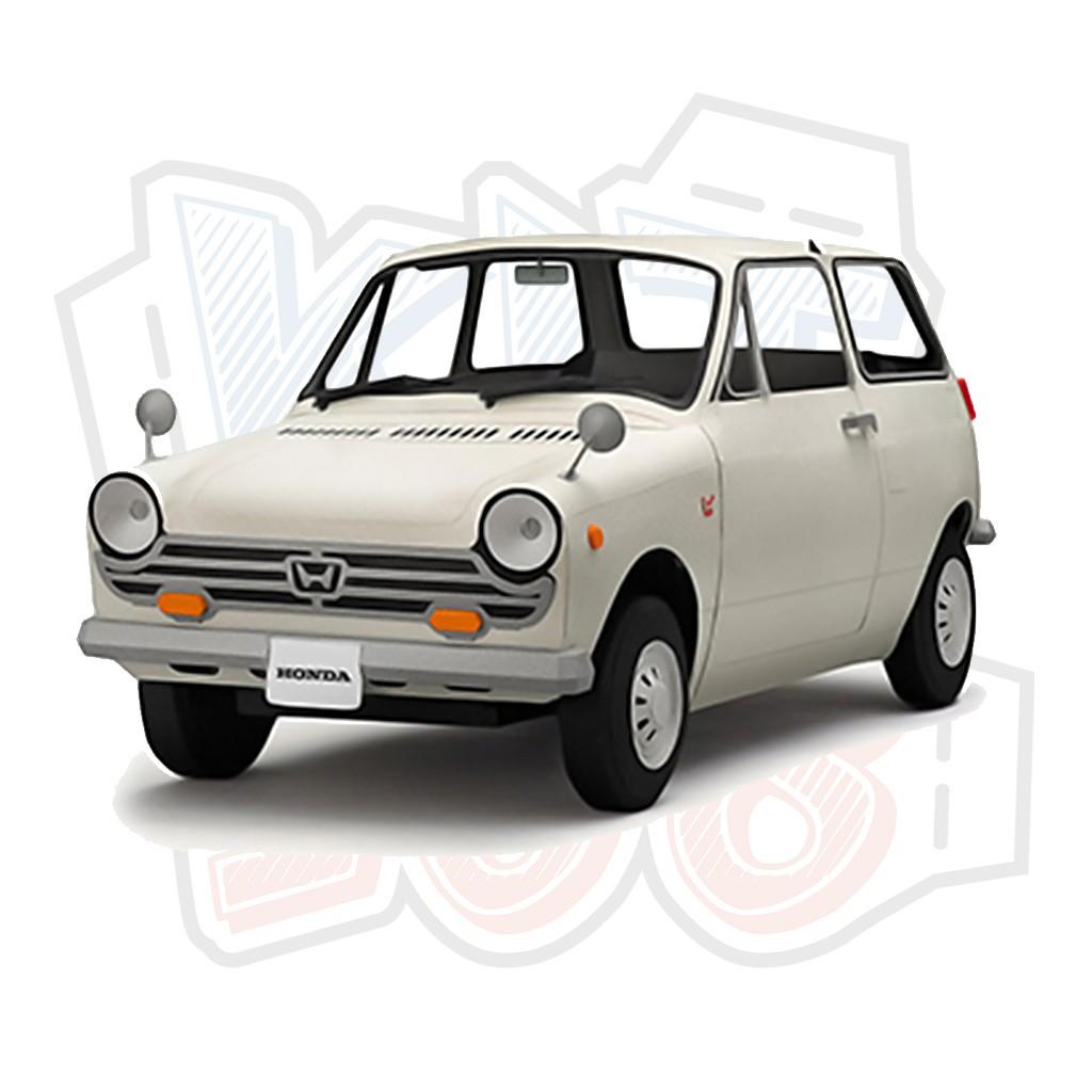 Mô hình giấy xe ô tô Hondda N360 trắng