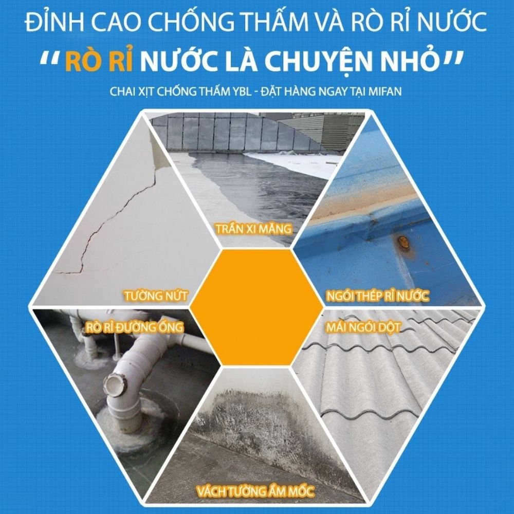 Bình Xịt Chống Thấm Chống Dột Sơn Chống Thấm Tường Công Nghệ Nhật Bản