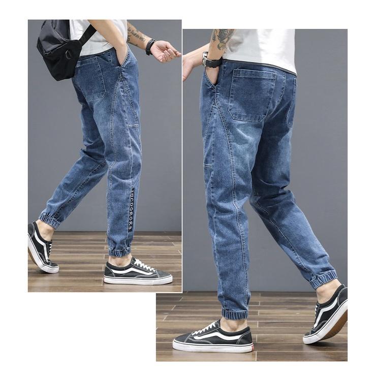 Quần Jean Jogger Nam 2022 Phong Cách Hàn Quốc Xanh Nhạt