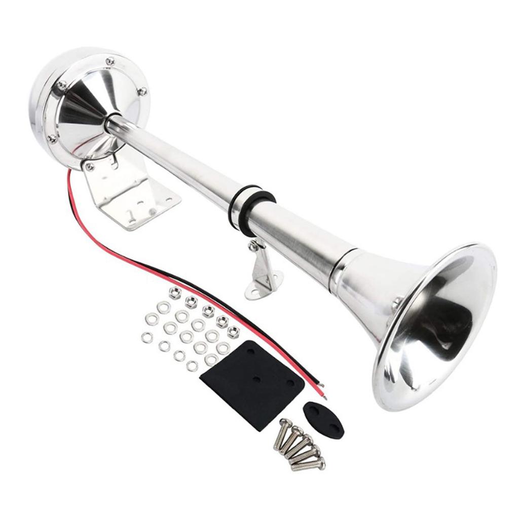 125db Electric Train Air Horn Chrome Zinc Single Trumpet Air Horn