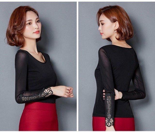 ÁO THUN PHỐI REN BƯỚM TAY ÁO