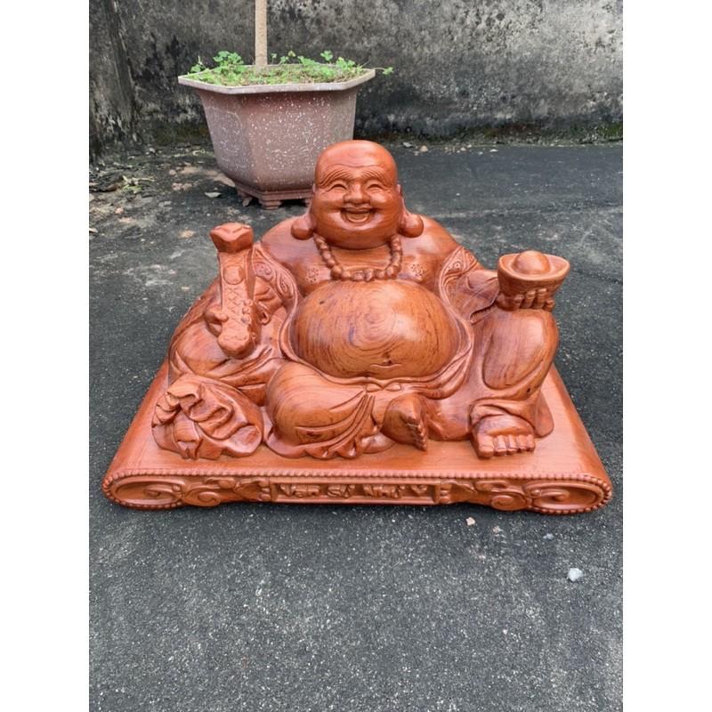 Di lặc ngồi gỗ hương ngang 50cm