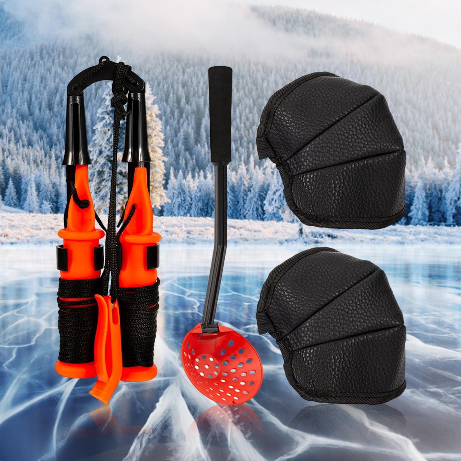 Retractable Ice Pick Non Slip Equipment Ice Scoops for Outdoor Fishing Hiking