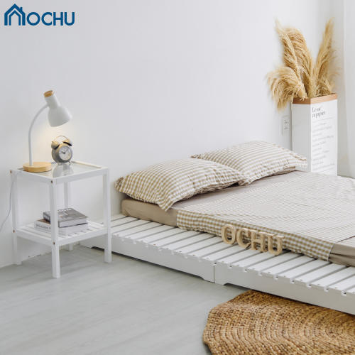 Giảm Giá Giường Ngủ Pallet Gỗ Thông Ochu - Pallet Bed - White - Beecost