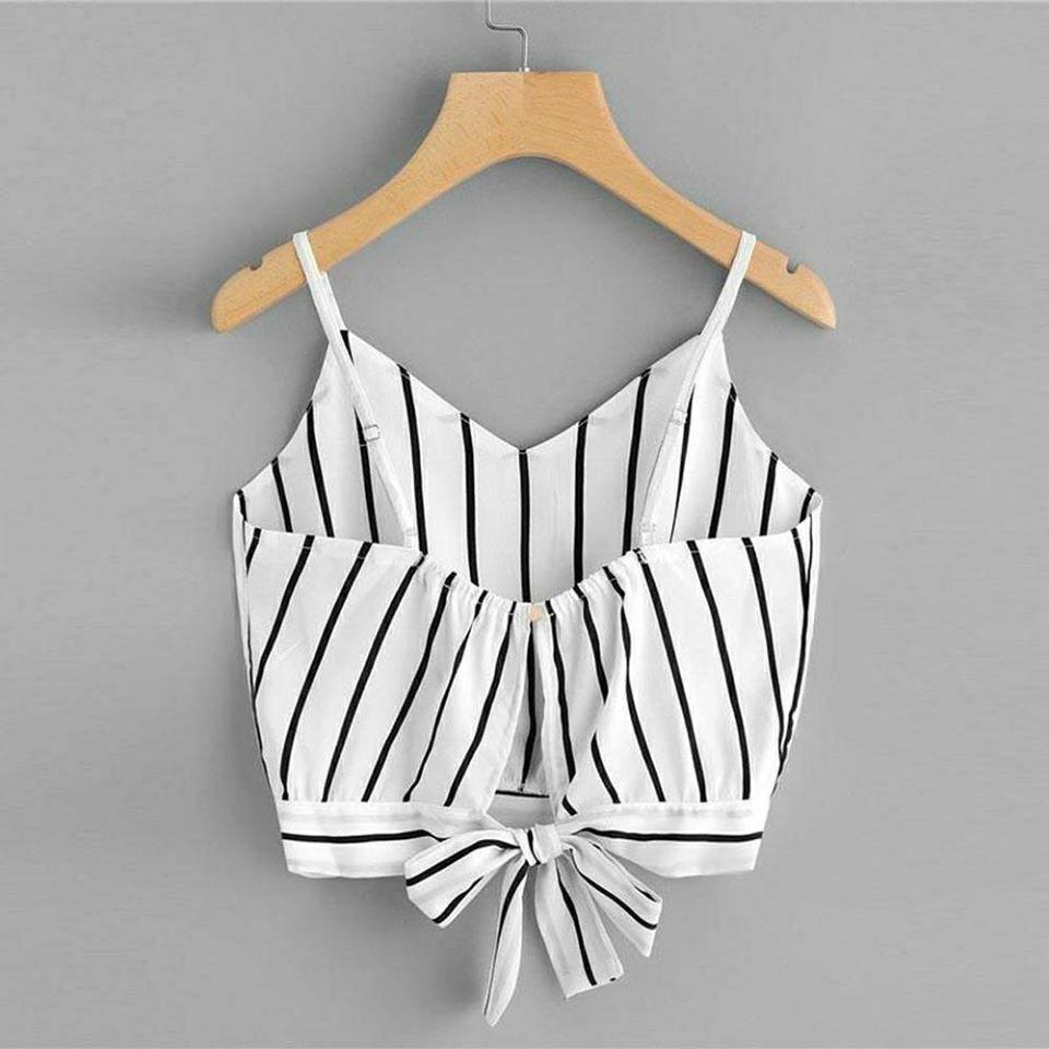 Áo Croptop 2 Dây Kẻ Sọc Trẻ Trung Quyến Rũ