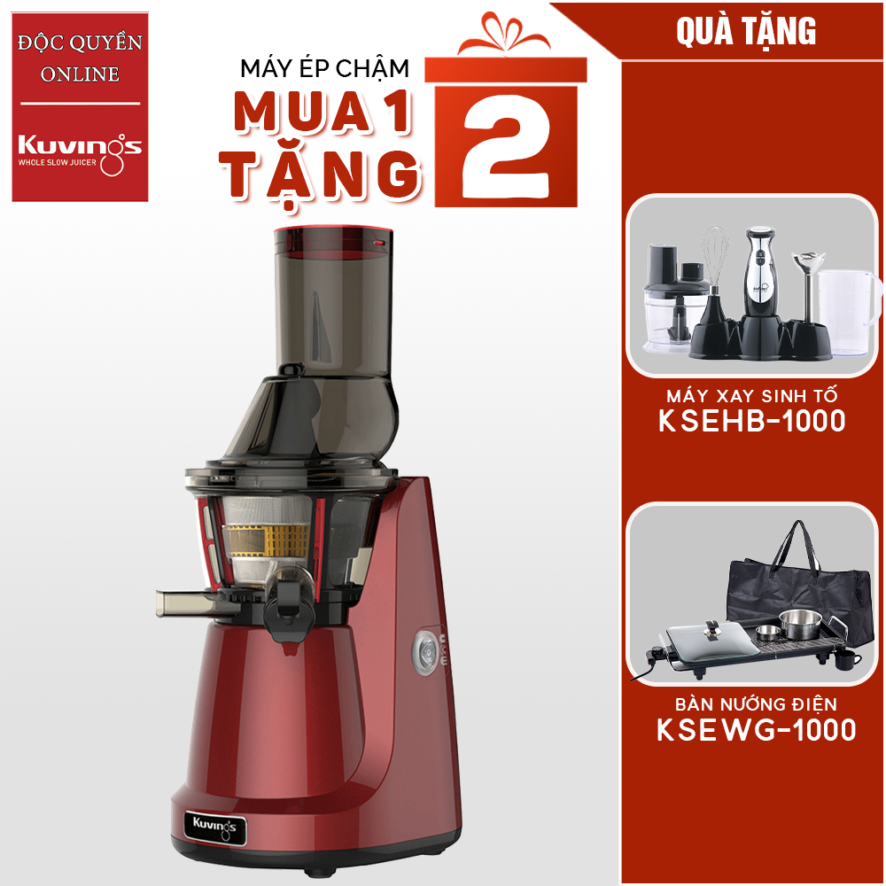 Máy ép chậm Kuvings NS-321CBM2 (400ml) - Tặng Máy xay sinh tố Koshstar KSEHB-1000 + Bàn nướng Koshstar KSEWG-1000 - Hàng chính hãng