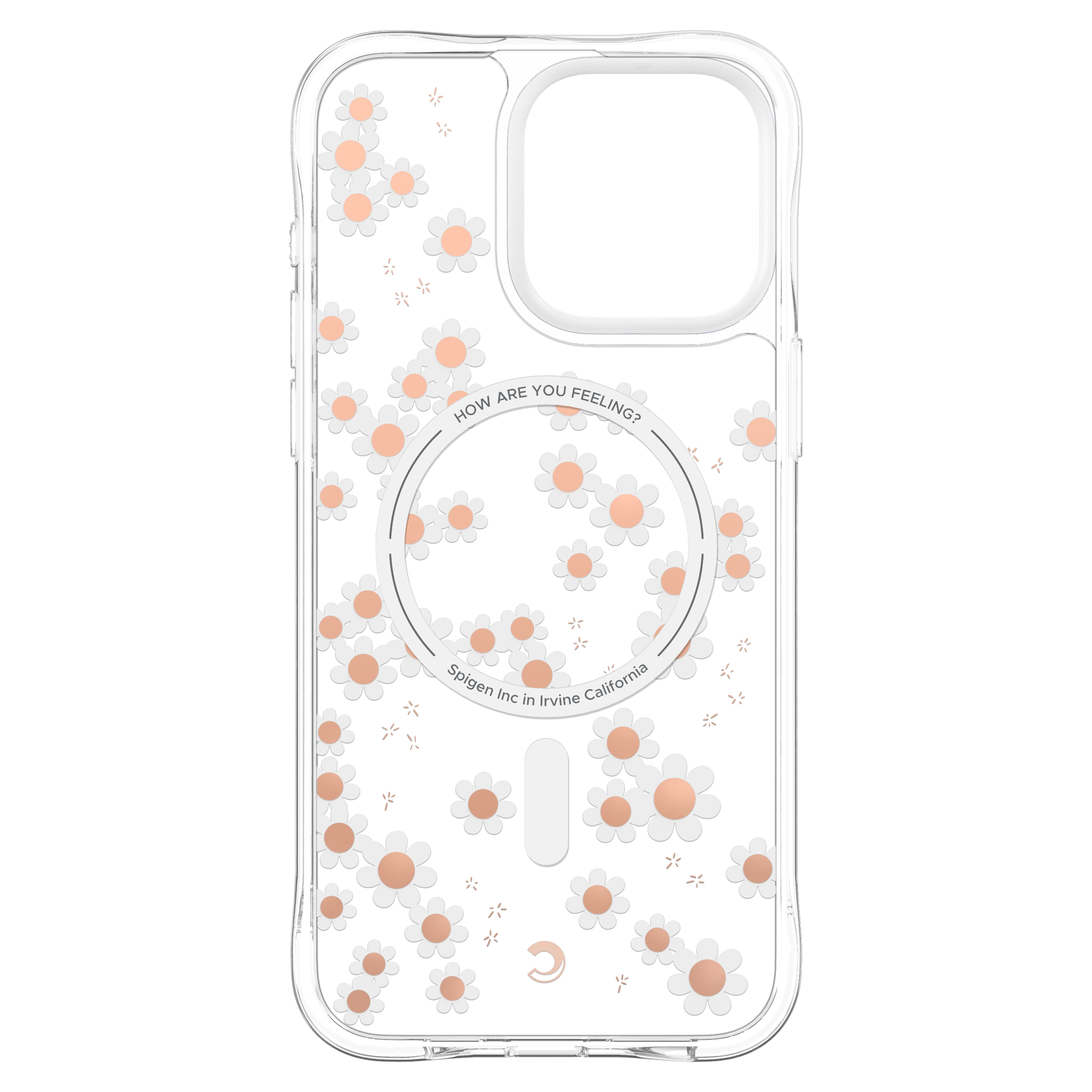 Ốp lưng dành cho iPhone 15 Pro Max Spigen Cecile White Daisy Mag - Hàng Chính Hãng