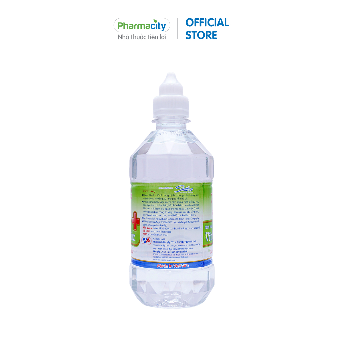 Nước muối sinh lý Vĩnh Phúc Natriclorid 0.9%