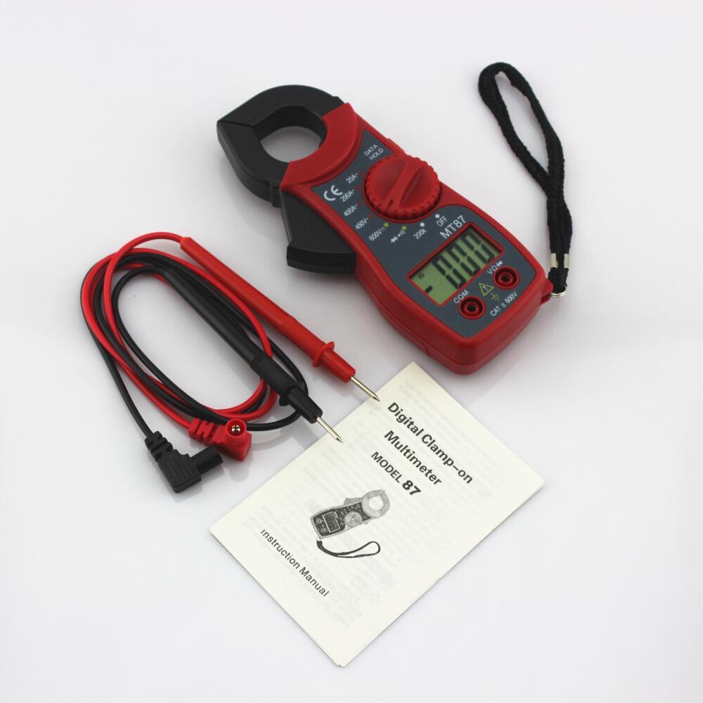 Digital Multimeter LCD Clamp AC DC Voltage Current AMP OHM Resistance Pen Tester Ammeter Voltmeter Checker Red