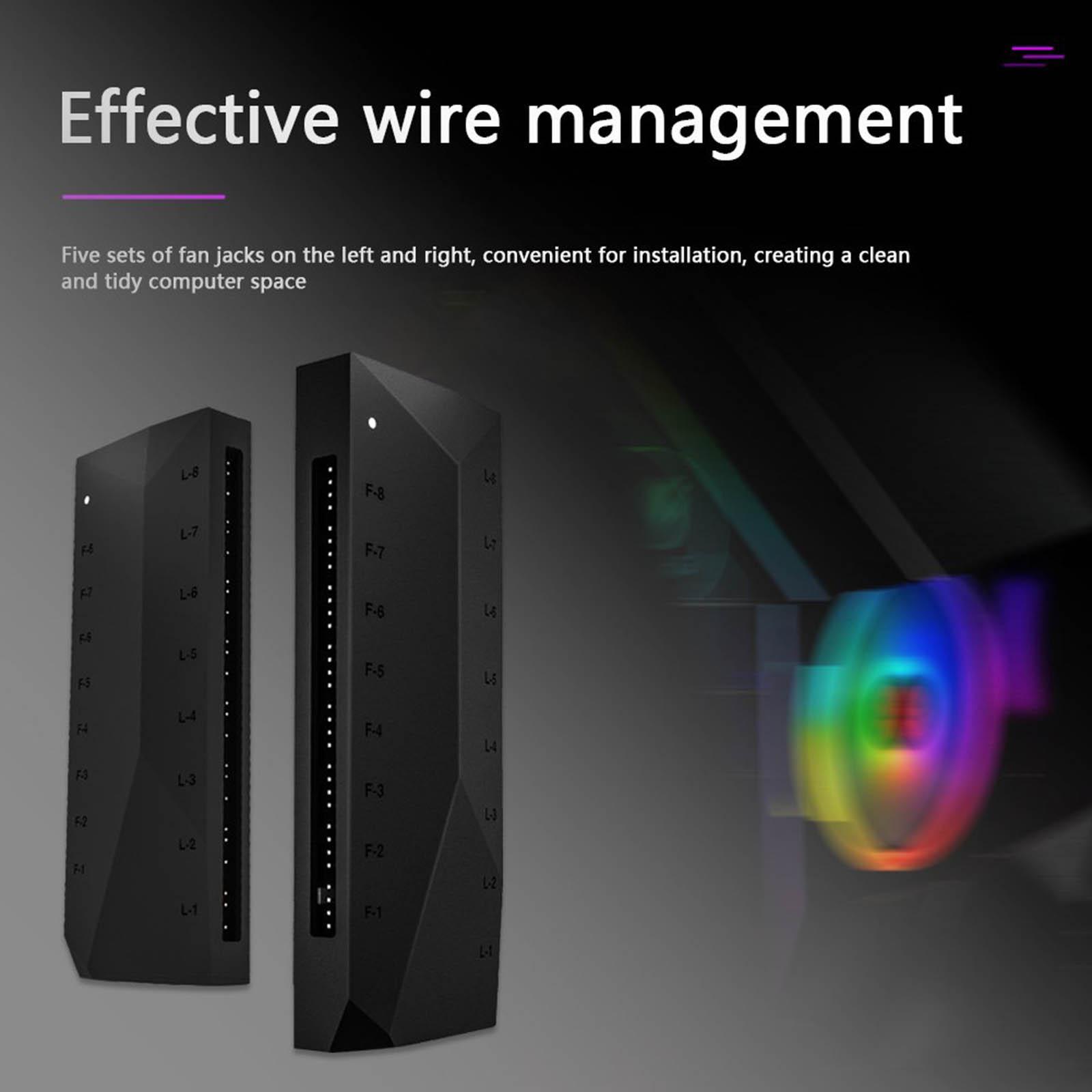 ARGB Hub PWM Fan Controller 5V 3Pin Power Cable Mini for Accessories