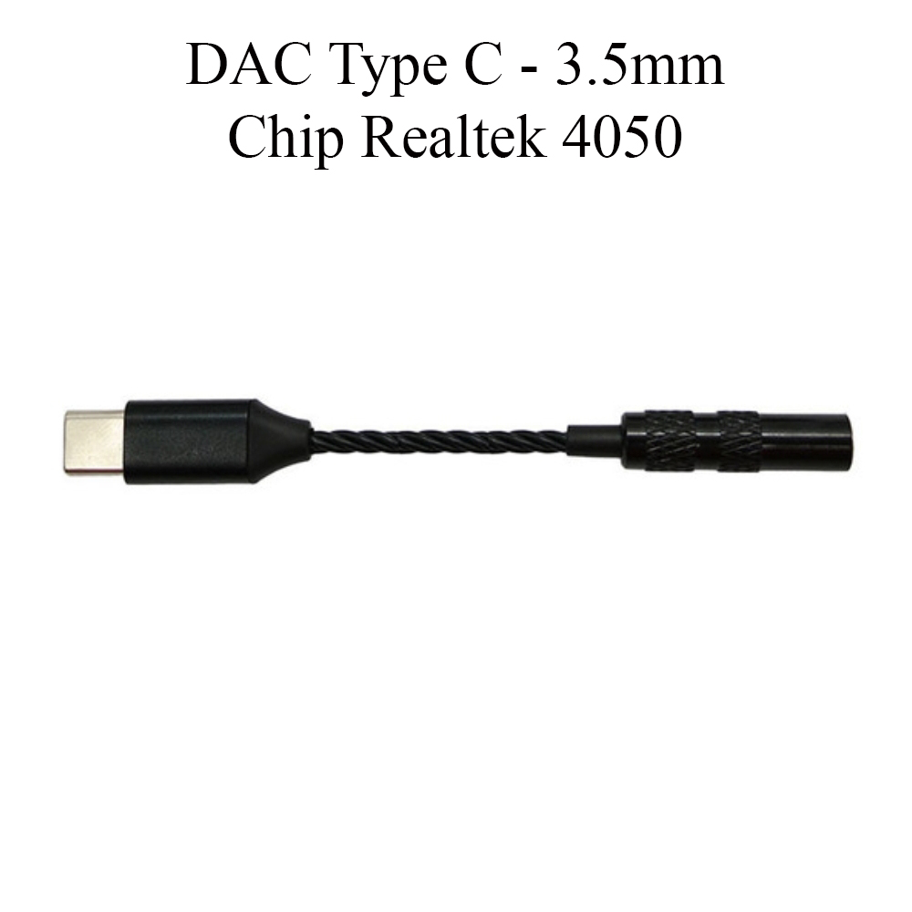 DAC chuyển Type C sang 3.5mm Chip Realtek ALC4050 chất lượng cao, hỗ trợ 32 bit/ 384 Khz