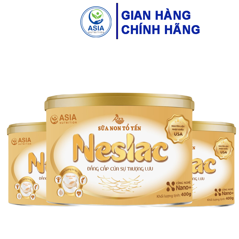 Sữa non tổ yến Neslac 400g Asia Nutrition tác dụng bảo vệ sức khỏe và tăng đề kháng, ngừa lão hóa, loãng xương