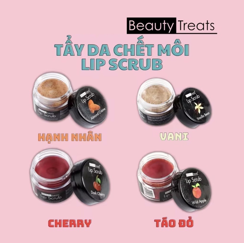 Tẩy Tế Bào Chết Môi Lip Scrub Beauty Treats 10.5g Dưỡng Môi Sáng Mịn