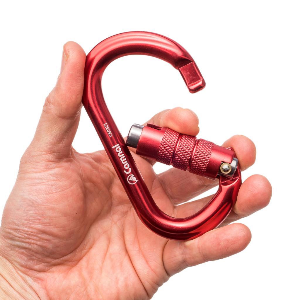 25KN Aluminum Rock Climbing Safety D Type Carabiner