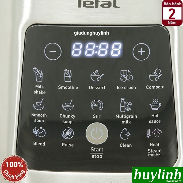 Máy làm sữa hạt nóng lạnh Tefal Perfectmix Cook BL83SD66 - 1.75 lít - 1400W - Hàng chính hãng (10 chức năng xay nấu)