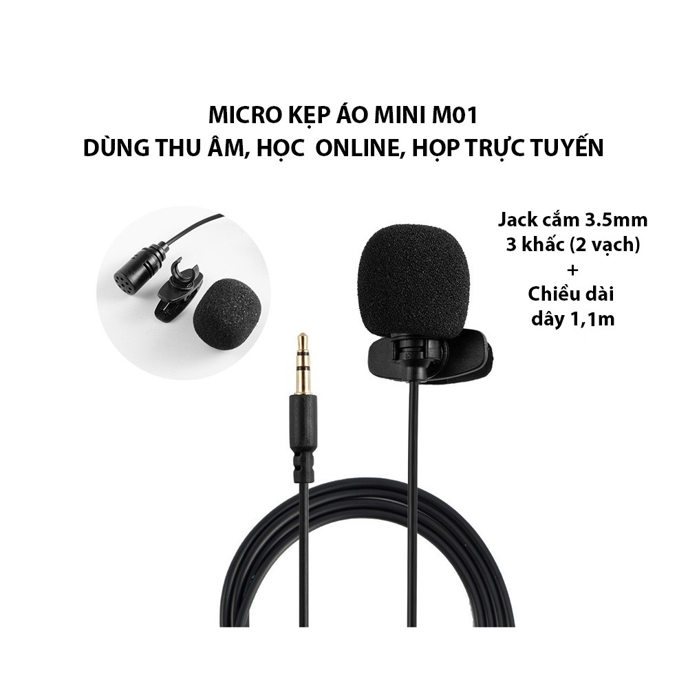 Micrô Thu Âm Mini Cổng Kết Nối 3.5mm