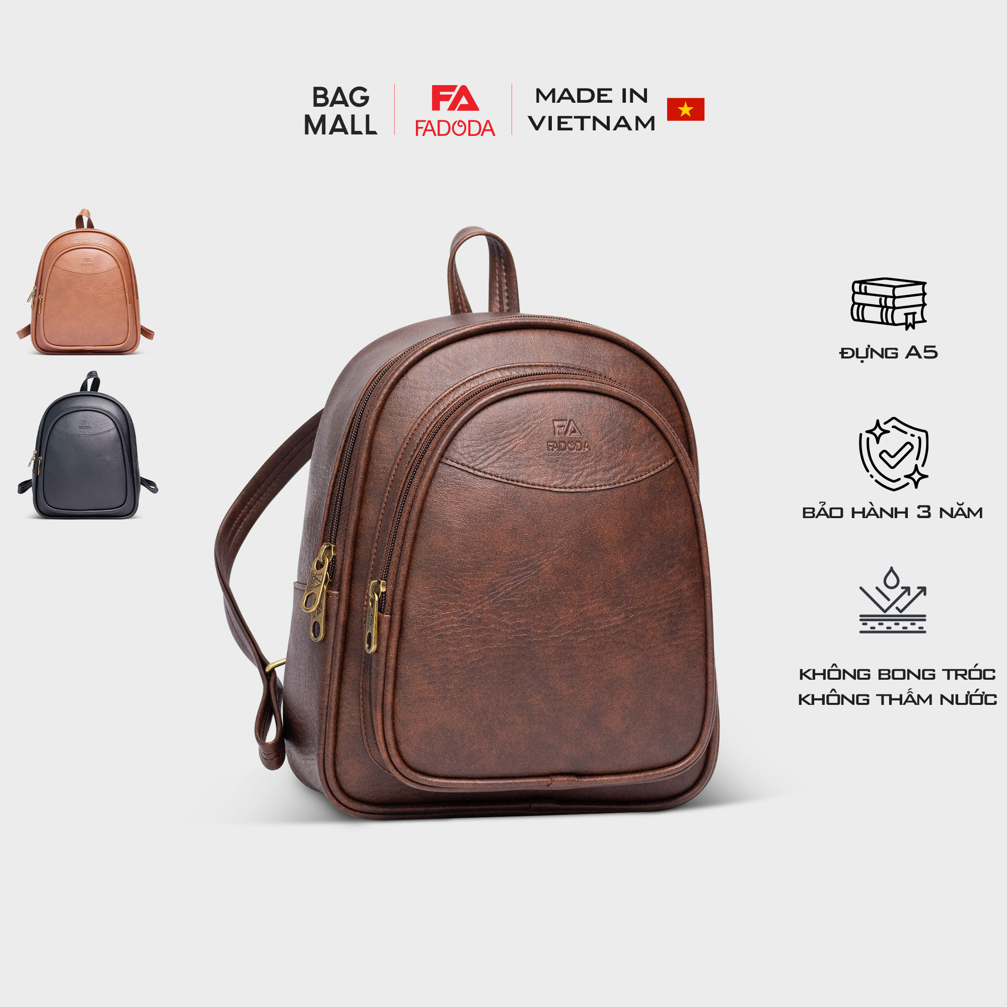 Balo nữ mini thời trang FADODA FBA6 nhiều màu