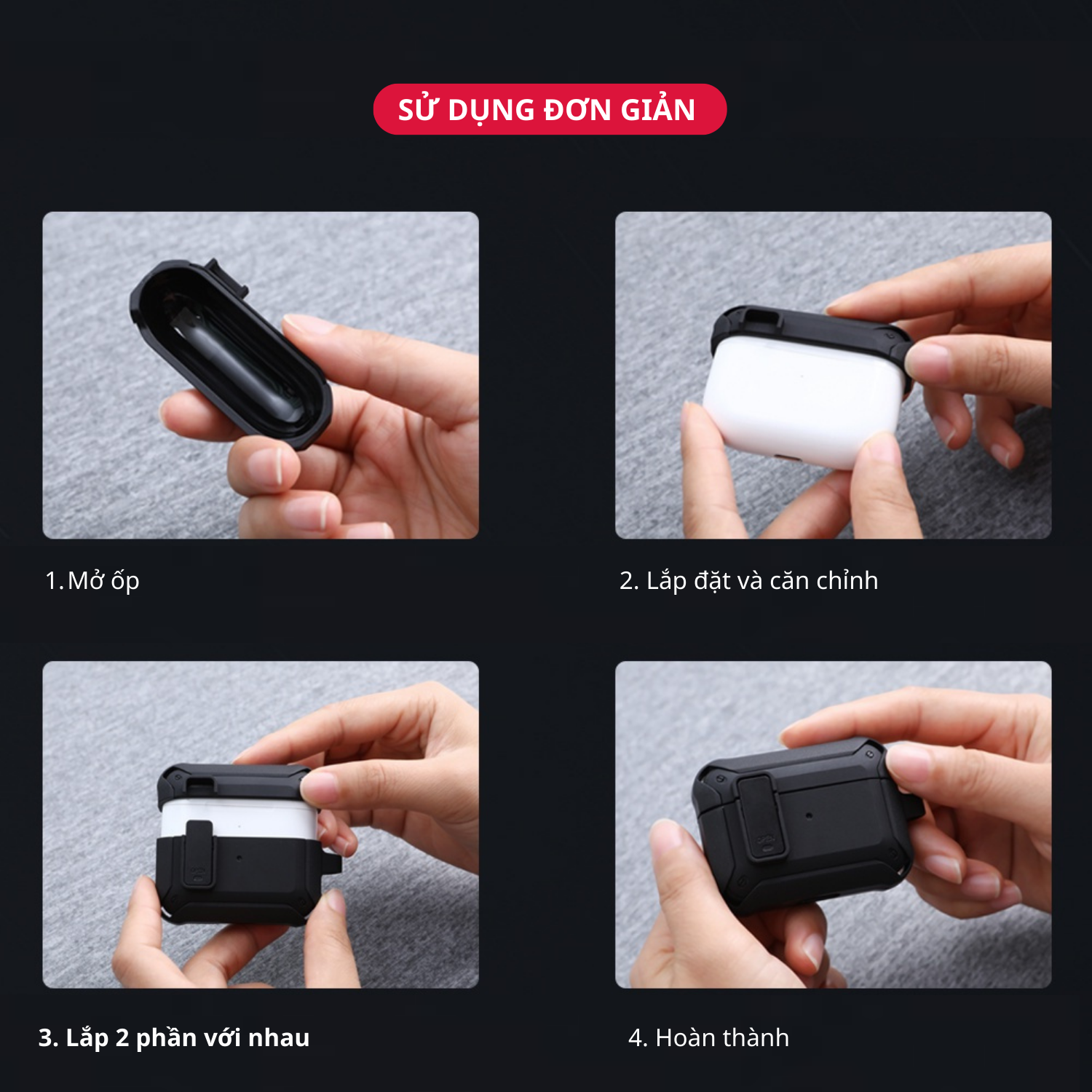 Ốp Case Vỏ Bảo Vệ Dành Cho Airpod Pro 2 Có Móc Khóa Chống Rơi Nắp - Hàng Chính Hãng Tamayoko