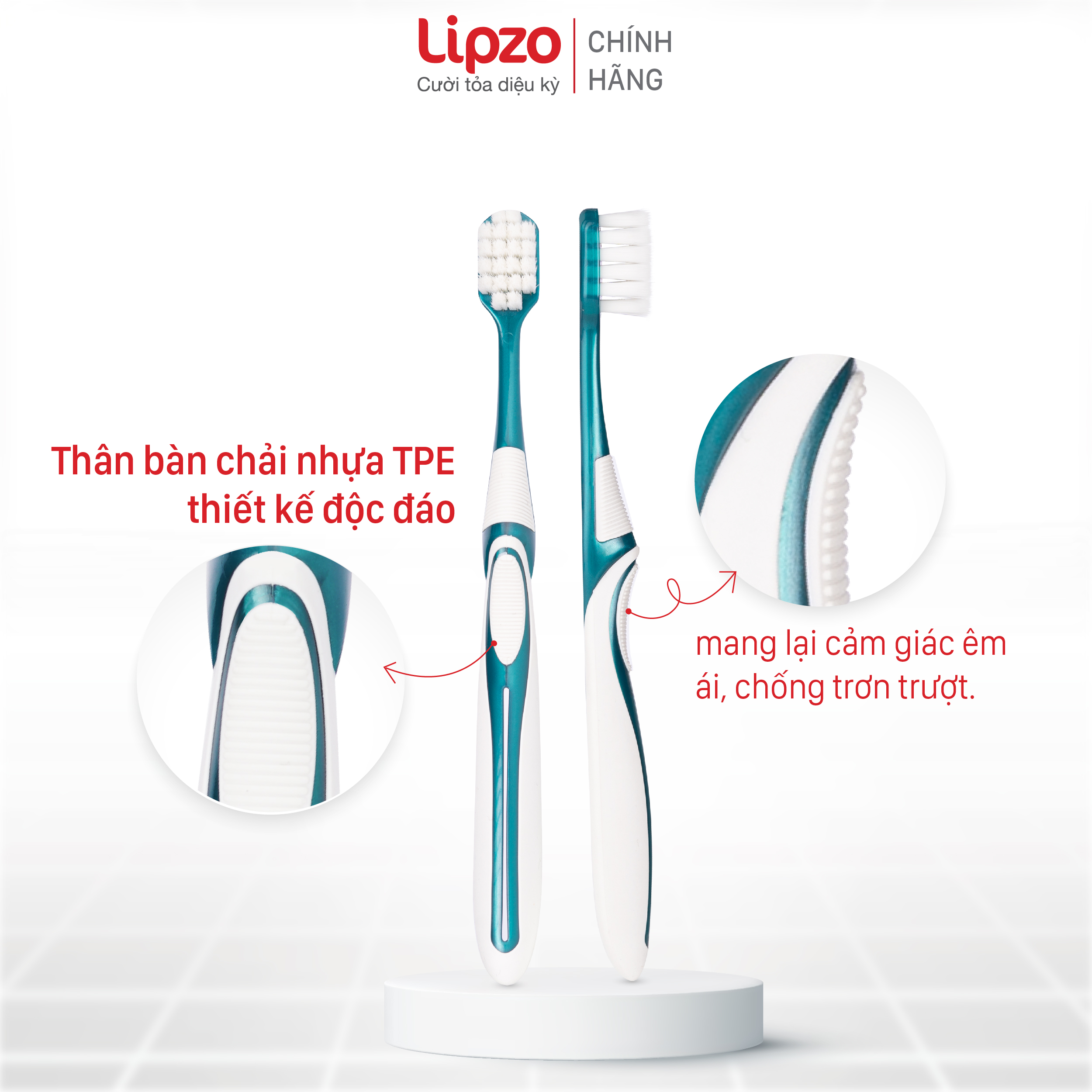 Bàn Chải Đánh Răng Lipzo Adam Cao Cấp, Cấu Tạo Cụm Lông Bàn Chải Đặc Biệt Tăng Hiệu Qủa Làm Sạch Mảng Bám