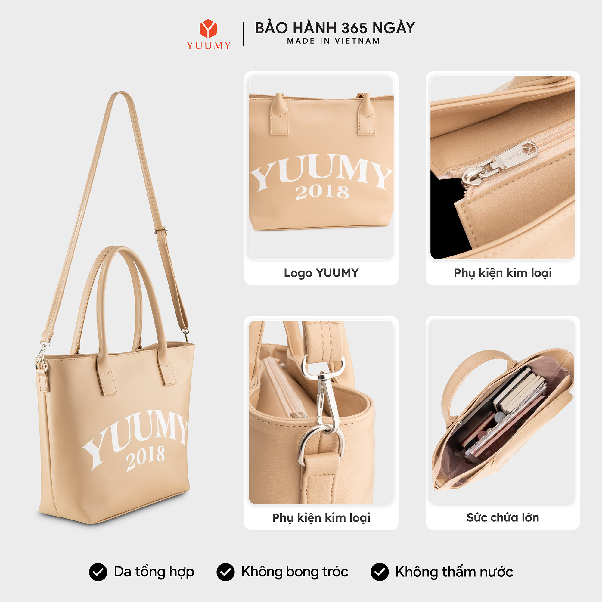 Túi Yuumy ( Thời trang nữ công sở trẻ trung cỡ lớn - Túi xách da Seasand YTX85 )