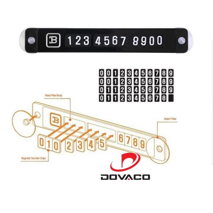 Bảng số điện thoại gắn táp lô ô tô khi đỗ xe V3
