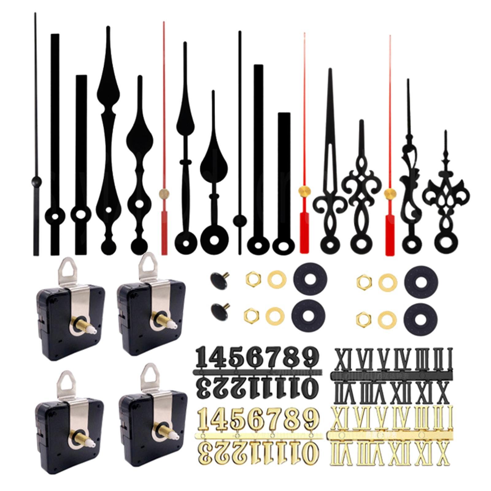 4x Quartz Wall Clock Movement Kit Repair Parts Motor Collectibles DIY