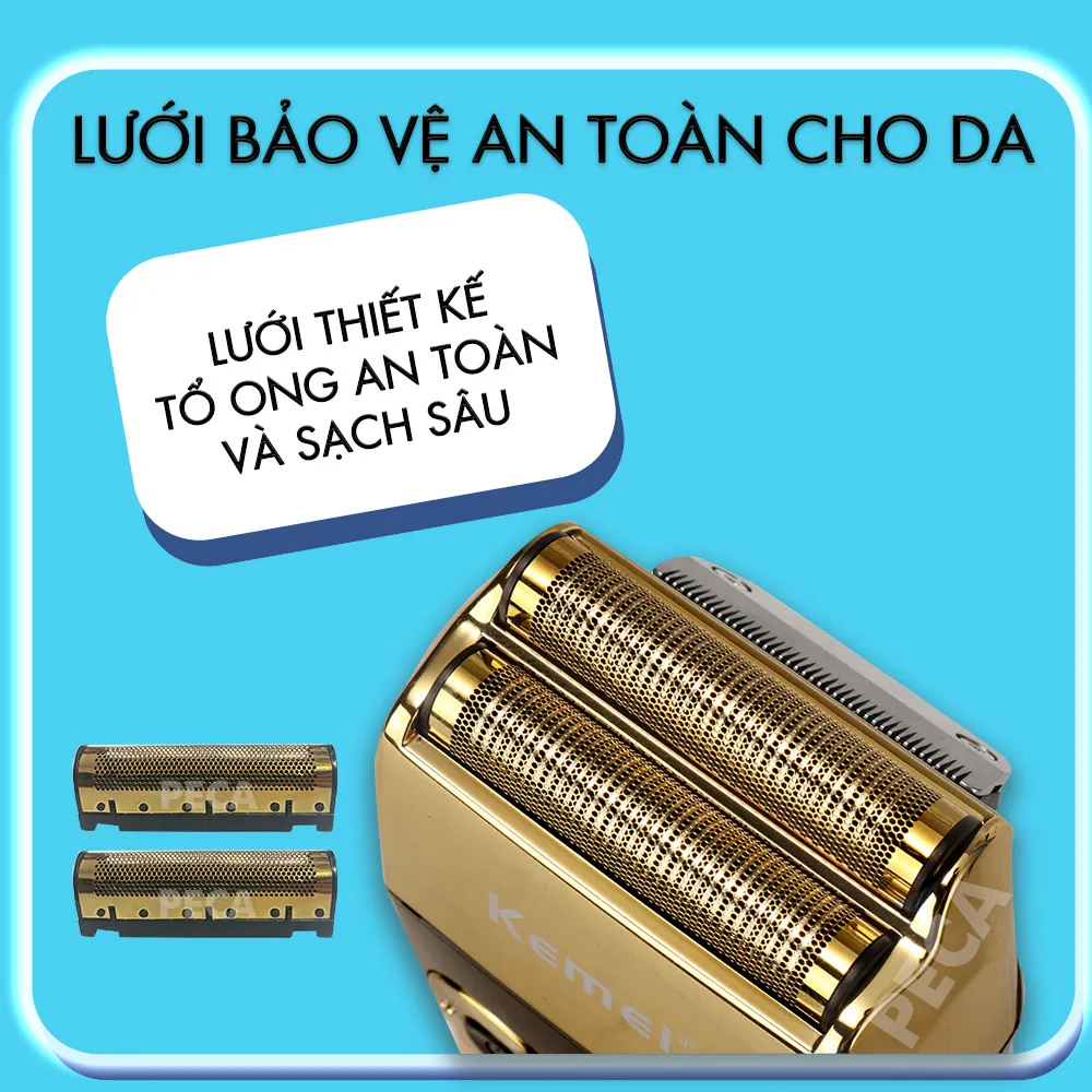 Bộ lưỡi máy cạo râu thay thế cho dòng máy cạo râu Kemei KM-2026 và KM-2028 dễ tháo lắp sử dụng